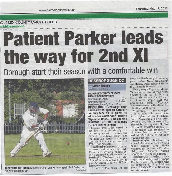 Patient Parker leads the way for 2nd XI